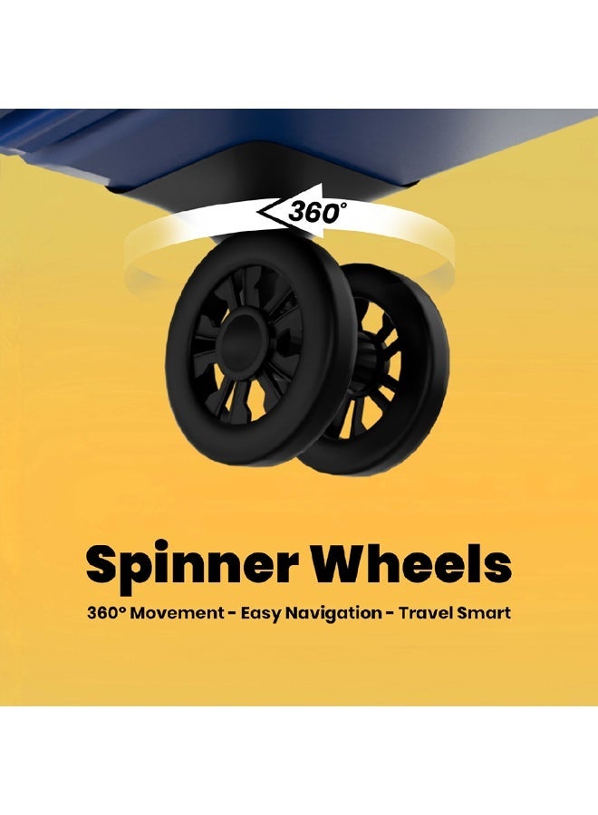 AMERICAN TOURISTER Bricklane Suitcase, Check-In Size 69 cm / 25 inch, 4 Spinner Wheels, Hard Top, Polycarbonate, Oxford Blue|Lightweight|Scratch & Impact Resistance|TSA Lock|Inner Mesh Zippered Pocket - 3 Years International Warranty - Image 3